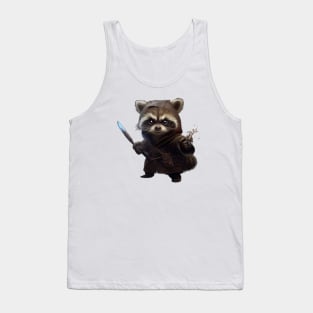 Angry Raccoon Ninja Tank Top